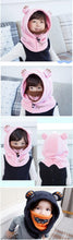 Load image into Gallery viewer, Cute Cartoon Children Winter Animal Bear Ski Masks Hats Kids Baby Thermal Fleece Balaclava Face Beanies Warmer Skellies Hats Kids Winter Fleece Warmer Balaclava Cap Thermal Tactical Military Helmet Windproof Full Face Mask Cover Ski Beanies