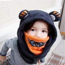 Load image into Gallery viewer, Cute Cartoon Children Winter Animal Bear Ski Masks Hats Kids Baby Thermal Fleece Balaclava Face Beanies Warmer Skellies Hats Kids Winter Fleece Warmer Balaclava Cap Thermal Tactical Military Helmet Windproof Full Face Mask Cover Ski Beanies
