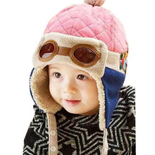 Load image into Gallery viewer, Cute Cartoon Winter Warm Baby Earflap Full Cover Beanies Classic Fur Soft Baby Hats For Girls And Boys Winter Beanies