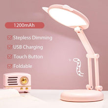 Load image into Gallery viewer, Cute Cat LED Table Lamp Children Study Eye Protection Desk Lamp 3600/6400mAh Long Battery Life Smart Bedroom Night Lamp Decorative Table Lamp Cute Study Lamps for Bedroom Décor