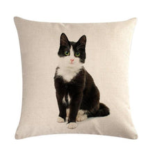 Load image into Gallery viewer, Cute Cat Sofa Decorative Cotton Linen Cushion Cover Pillow Cases Square Pillow Covers Cat Cotton Linen Decorative Cushion Covers For Home Throw Pillow Home Decor Pillowcover 45x45CM