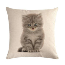 Load image into Gallery viewer, Cute Cat Sofa Decorative Cotton Linen Cushion Cover Pillow Cases Square Pillow Covers Cat Cotton Linen Decorative Cushion Covers For Home Throw Pillow Home Decor Pillowcover 45x45CM