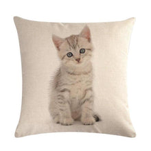 Load image into Gallery viewer, Cute Cat Sofa Decorative Cotton Linen Cushion Cover Pillow Cases Square Pillow Covers Cat Cotton Linen Decorative Cushion Covers For Home Throw Pillow Home Decor Pillowcover 45x45CM