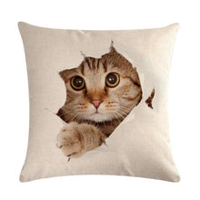 Load image into Gallery viewer, Cute Cat Sofa Decorative Cotton Linen Cushion Cover Pillow Cases Square Pillow Covers Cat Cotton Linen Decorative Cushion Covers For Home Throw Pillow Home Decor Pillowcover 45x45CM