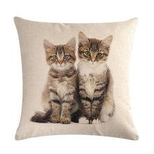 Load image into Gallery viewer, Cute Cat Sofa Decorative Cotton Linen Cushion Cover Pillow Cases Square Pillow Covers Cat Cotton Linen Decorative Cushion Covers For Home Throw Pillow Home Decor Pillowcover 45x45CM