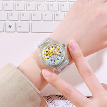 Load image into Gallery viewer, Cute Childrens Analog Transparent Watchband New Fashion Small Lightweight Watch Fresh And Simple Girls Quartz Watch Sport Simple Casual Quartz Wristwatch For Women Ladies Girls