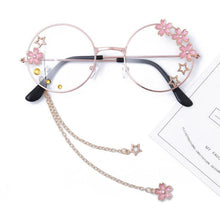 Load image into Gallery viewer, Cute Clear Optical Glasses Frame Women Round Frame Retro Eyeglasses Decoration Eyewear Blue Light Blocking Glasses Women Thick Round Rim Frame Ladies Eyeglasses