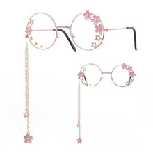Load image into Gallery viewer, Cute Clear Optical Glasses Frame Women Round Frame Retro Eyeglasses Decoration Eyewear Blue Light Blocking Glasses Women Thick Round Rim Frame Ladies Eyeglasses