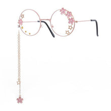 Load image into Gallery viewer, Cute Clear Optical Glasses Frame Women Round Frame Retro Eyeglasses Decoration Eyewear Blue Light Blocking Glasses Women Thick Round Rim Frame Ladies Eyeglasses