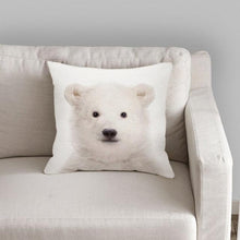 Load image into Gallery viewer, Cute Decorative Pillow Case Cover Grey Rabbit Isolated On A White Background Bunny Tail Back Soft Linen Pillow Case For Decorative Bedroom Case Cushion Covers Home Throw Pillows Flower Pillow Case Rabbit Sofa Animal Cushion Cover 45X45CM
