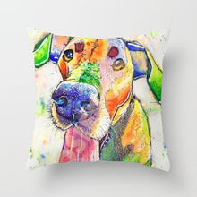 Load image into Gallery viewer, Cute Dog Peachskin Pillowcase Cover Kids Gift Animals Puppy Pet Dog Painting Cotton Linen Throw Pillow Case Cushion Cover Square Animal Pillow Covers Home Decor Pillows Covers Pillowcase 45x45CM