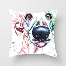 Load image into Gallery viewer, Cute Dog Peachskin Pillowcase Cover Kids Gift Animals Puppy Pet Dog Painting Cotton Linen Throw Pillow Case Cushion Cover Square Animal Pillow Covers Home Decor Pillows Covers Pillowcase 45x45CM