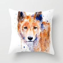 Load image into Gallery viewer, Cute Dog Peachskin Pillowcase Cover Kids Gift Animals Puppy Pet Dog Painting Cotton Linen Throw Pillow Case Cushion Cover Square Animal Pillow Covers Home Decor Pillows Covers Pillowcase 45x45CM