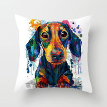 Load image into Gallery viewer, Cute Dog Peachskin Pillowcase Cover Kids Gift Animals Puppy Pet Dog Painting Cotton Linen Throw Pillow Case Cushion Cover Square Animal Pillow Covers Home Decor Pillows Covers Pillowcase 45x45CM