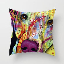 Load image into Gallery viewer, Cute Dog Peachskin Pillowcase Cover Kids Gift Animals Puppy Pet Dog Painting Cotton Linen Throw Pillow Case Cushion Cover Square Animal Pillow Covers Home Decor Pillows Covers Pillowcase 45x45CM