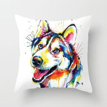 Load image into Gallery viewer, Cute Dog Peachskin Pillowcase Cover Kids Gift Animals Puppy Pet Dog Painting Cotton Linen Throw Pillow Case Cushion Cover Square Animal Pillow Covers Home Decor Pillows Covers Pillowcase 45x45CM