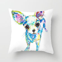 Load image into Gallery viewer, Cute Dog Peachskin Pillowcase Cover Kids Gift Animals Puppy Pet Dog Painting Cotton Linen Throw Pillow Case Cushion Cover Square Animal Pillow Covers Home Decor Pillows Covers Pillowcase 45x45CM