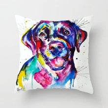 Load image into Gallery viewer, Cute Dog Peachskin Pillowcase Cover Kids Gift Animals Puppy Pet Dog Painting Cotton Linen Throw Pillow Case Cushion Cover Square Animal Pillow Covers Home Decor Pillows Covers Pillowcase 45x45CM