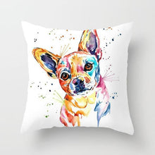 Load image into Gallery viewer, Cute Dog Peachskin Pillowcase Cover Kids Gift Animals Puppy Pet Dog Painting Cotton Linen Throw Pillow Case Cushion Cover Square Animal Pillow Covers Home Decor Pillows Covers Pillowcase 45x45CM