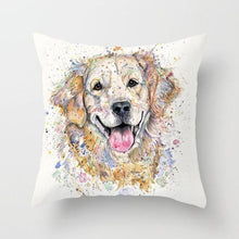 Load image into Gallery viewer, Cute Dog Peachskin Pillowcase Cover Kids Gift Animals Puppy Pet Dog Painting Cotton Linen Throw Pillow Case Cushion Cover Square Animal Pillow Covers Home Decor Pillows Covers Pillowcase 45x45CM