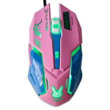 Load image into Gallery viewer, Cute Gaming USB Wired Mouse Girls Pink Computer Professional 2400 DPI Mouse Colorful Silent Mouse For PC