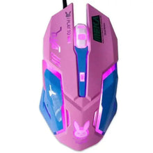 Load image into Gallery viewer, Cute Gaming USB Wired Mouse Girls Pink Computer Professional 2400 DPI Mouse Colorful Silent Mouse For PC