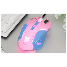 Load image into Gallery viewer, Cute Gaming USB Wired Mouse Girls Pink Computer Professional 2400 DPI Mouse Colorful Silent Mouse For PC