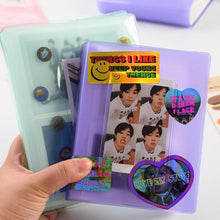 Load image into Gallery viewer, Cute Mini Holds 64 Photos Album Jelly Color Photo Album for Name Card 7s 8 25 50s Mini Photo Album Ring Binder Cover Refillable Notebook Photo Album
