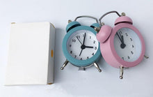 Load image into Gallery viewer, Cute Mini Metal Round Alarm Clock Desk Table Electronic Digital Clock Twin Bell Alarm Clock Metal Frame 3D Dial with Backlight Function Desk Table Clock for Home & Office Bedroom Living Room Alarm Clock Creative Home Decoration