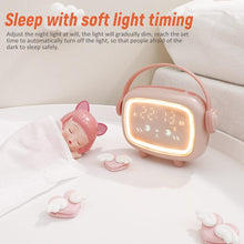 Load image into Gallery viewer, Cute Night Light Alarm Clock Timing Countdown Alarm Clock Kids Alarm Clock Pink for Girls Bedroom Ok to Wake Children's Sleep Trainer Wake Up Light & Night Light LED Smart Kids Alarm Clock Night Light For Home Decor