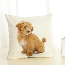Load image into Gallery viewer, Cute Pet Dog Printed Cushion Cover Linen Pillow Cover Decorative Throw Pillow Cover For Sofa Chair Home