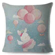 Load image into Gallery viewer, Cute Pillow Cover Cartoon Giraffe Fox Reindeer Animal Nordic Polyester Cotton Cushion Cover For Sofa Home Kids Room Decor Throw Pillow Cases Cartoon Animal Woodland Decorative Cotton Cushion Cover Home Baby Room Decor Standard Pillowcase