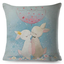 Load image into Gallery viewer, Cute Pillow Cover Cartoon Giraffe Fox Reindeer Animal Nordic Polyester Cotton Cushion Cover For Sofa Home Kids Room Decor Throw Pillow Cases Cartoon Animal Woodland Decorative Cotton Cushion Cover Home Baby Room Decor Standard Pillowcase