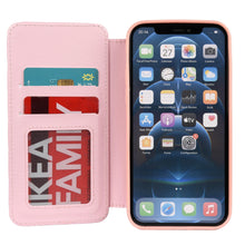 Load image into Gallery viewer, Cute Pink Wallet Flip Leather Phone Case For iPhone 14 13 12 Pro Max 11 Xr Xs X Cute Crown Cover For 7 8 Plus Card Shock Absorption Card Pocket Pocket Full Protection Horizontal Stand Function Leather Phone Case