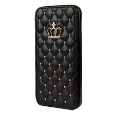 Load image into Gallery viewer, Cute Pink Wallet Flip Leather Phone Case For iPhone 14 13 12 Pro Max 11 Xr Xs X Cute Crown Cover For 7 8 Plus Card Shock Absorption Card Pocket Pocket Full Protection Horizontal Stand Function Leather Phone Case