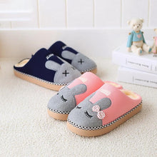 Load image into Gallery viewer, Cute Purple House Slippers Women Winter Cat Fluffy Slides Livingroom Warm Shoes Soft Indoor Cute Animal Flat Indoor Women House Shoes Fluffy Furry Plush Fleece Lined Warm Soft Comfort Shoes
