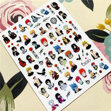 Load image into Gallery viewer, Cute rabbit Cute cat Japanese Justice Girl 3D Back Glue Nail Sticker Nail Decoration Nail Art Nail Ornament Self Adhesive Nail Decals for Nail Art Decoration Including Hearts Stars Letters Bowknot Leaves Flowers Plants Fruits Butterflies for Woman