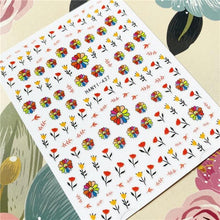 Load image into Gallery viewer, Cute rabbit Cute cat Japanese Justice Girl 3D Back Glue Nail Sticker Nail Decoration Nail Art Nail Ornament Self Adhesive Nail Decals for Nail Art Decoration Including Hearts Stars Letters Bowknot Leaves Flowers Plants Fruits Butterflies for Woman