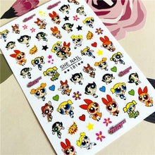 Load image into Gallery viewer, Cute rabbit Cute cat Japanese Justice Girl 3D Back Glue Nail Sticker Nail Decoration Nail Art Nail Ornament Self Adhesive Nail Decals for Nail Art Decoration Including Hearts Stars Letters Bowknot Leaves Flowers Plants Fruits Butterflies for Woman