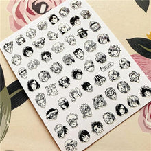 Load image into Gallery viewer, Cute rabbit Cute cat Japanese Justice Girl 3D Back Glue Nail Sticker Nail Decoration Nail Art Nail Ornament Self Adhesive Nail Decals for Nail Art Decoration Including Hearts Stars Letters Bowknot Leaves Flowers Plants Fruits Butterflies for Woman