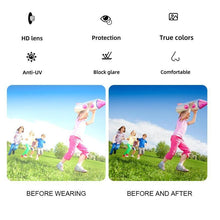 Load image into Gallery viewer, Cute Round Polarized Sunglasses for Kids Girls Boys UV400 Protection Fashionable & Children's Sunglasses New Cute Baby Round Frame & Colorful Sunshade Mirror For Kids