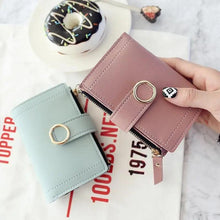 Load image into Gallery viewer, Cute Small Leather Purse For Women And Ladies Fashionable Card Bag Clutch Purse Money Clip Wallet For Females