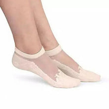 Load image into Gallery viewer, Cute Sock Slipper Women 1 Pair 2 Pieces Silk Spring Summer Thin Breathable Girl Socks Women Socks Breathable Anti-Friction Ultra Thin Socks for Women Transparent Lace Silk Elastic Socks