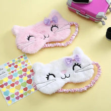 Load image into Gallery viewer, Cute Soft Cat Eye Cover Sleep Mask Comfortable Cartoon Mask Travel Rest Sleeping Aid Eye Patch Sleeping Mask Lightweight Blindfold For Travel