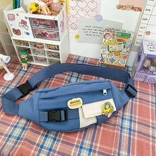 Load image into Gallery viewer, Cute Solid Color Fanny Pack For Girls Trendy Crossbody Chest Bag Belt Waist Packs Workout Traveling Dog Walking Casual Fashion Outdoor Waist Pack Bag Cool Fanny Packs