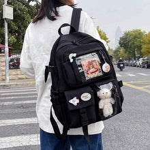 Load image into Gallery viewer, Cute Waterproof Multi-Pocket Women Backpacks with Bear Doll