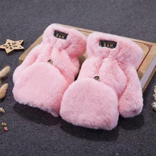 Load image into Gallery viewer, Cute Winter Warm Soft Half Finger Thick One Size Gloves For Women Fashionable Warm Comfortable Stylish Gloves For Girls