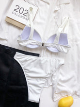 Load image into Gallery viewer, Cute Women Swimwear Pure Color Bikinis Swimsuit Women High Waist String Solid Color 2 Piece Bathing Suits Summer High Cut Push Up Bathing Suit High Waist Beach Wear Breathable Bikini