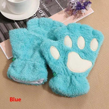 Load image into Gallery viewer, Cute Women Winter 1Pair Warm Fingerless Lovely Gloves Fluffy Colorful Comfortable Gloves For Autumn