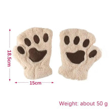 Load image into Gallery viewer, Cute Women Winter 1Pair Warm Fingerless Lovely Gloves Fluffy Colorful Comfortable Gloves For Autumn